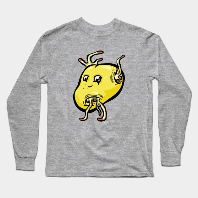 Potato People, Happy New Potato Garden Tips Toons Long Sleeve T-Shirt by Garden Tips Toons